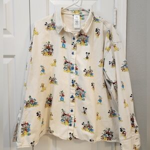 Disney Parks Mickey and Friends Button Down Shirt Shacket